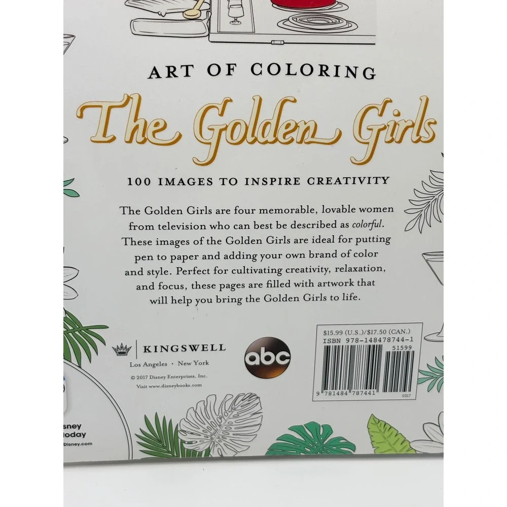 The Golden Girls‎ Coloring Book Kingswell Adult White 100 Images TV Show Art